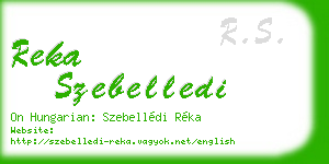 reka szebelledi business card