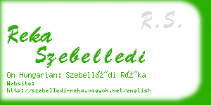 reka szebelledi business card